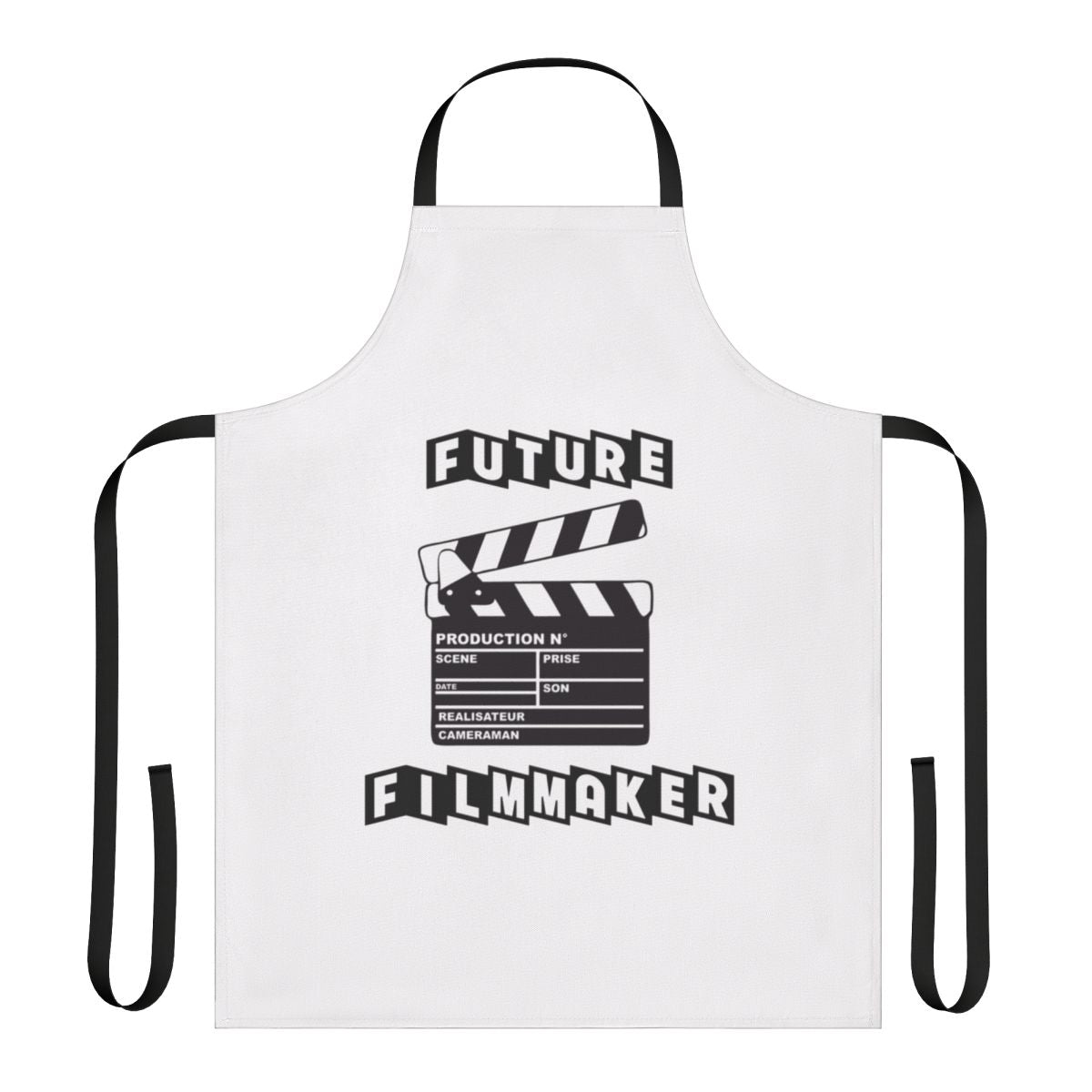 Apron with filmmaker-inspired design for movie lovers and indie filmmakers