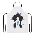 A high-quality apron featuring characters and imagery from the popular anime series Fullmetal Alchemist.