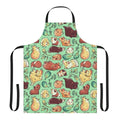 A vibrant apron featuring a pattern of adorable, huddling guinea pigs in a nature-inspired design.