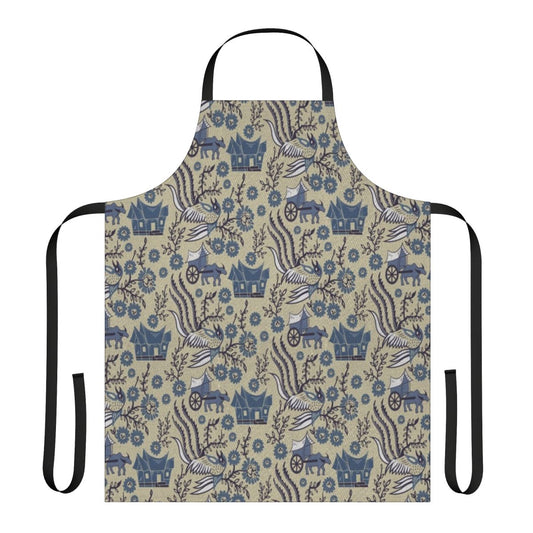Vibrant batik apron featuring traditional Minangkabau motifs and buffalo design