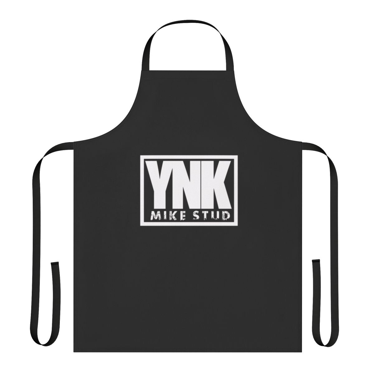 White apron with YNK Mike Stud inspired design