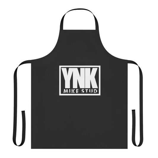 White apron with YNK Mike Stud inspired design