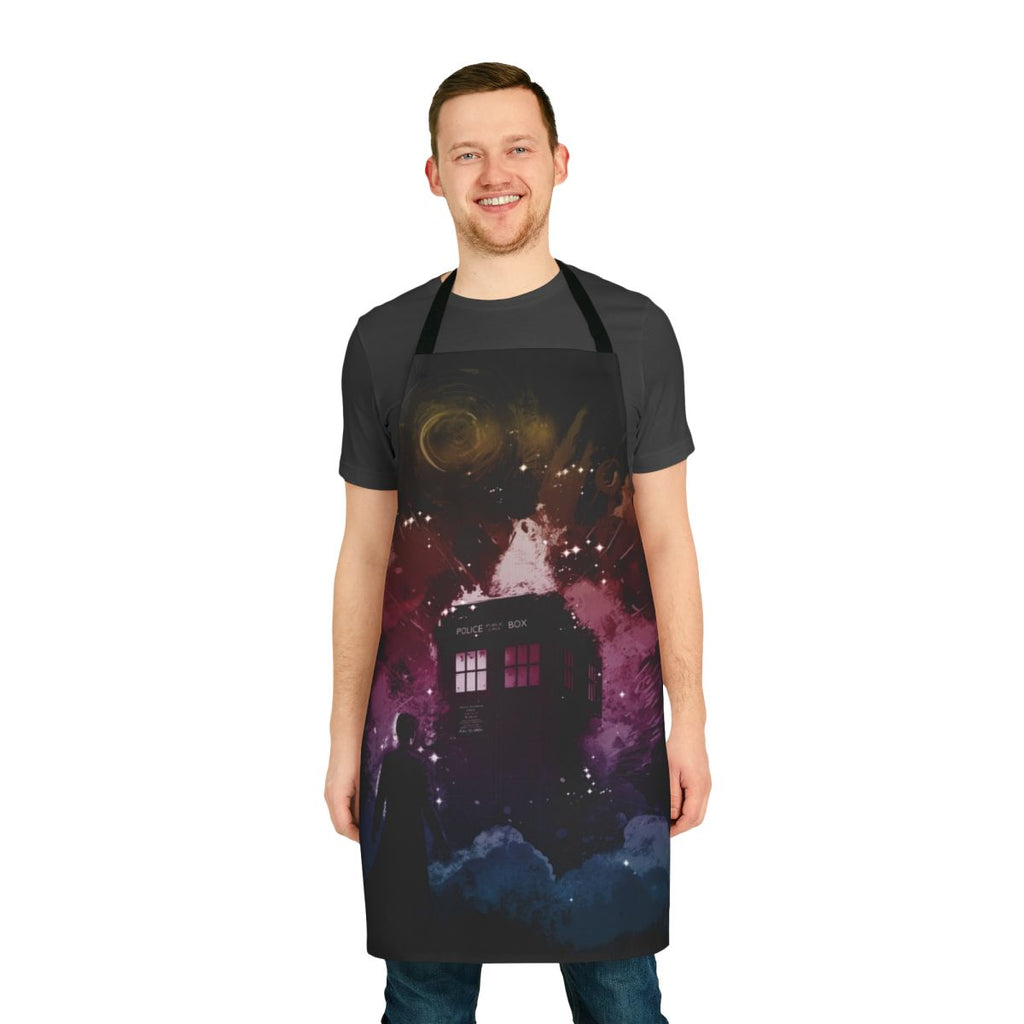 Artistic apron featuring the 14th Doctor from the popular sci-fi TV show Doctor Who