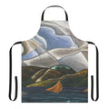 Abstract art apron featuring Arthur Dove's 1930 painting "Clouds and Water"