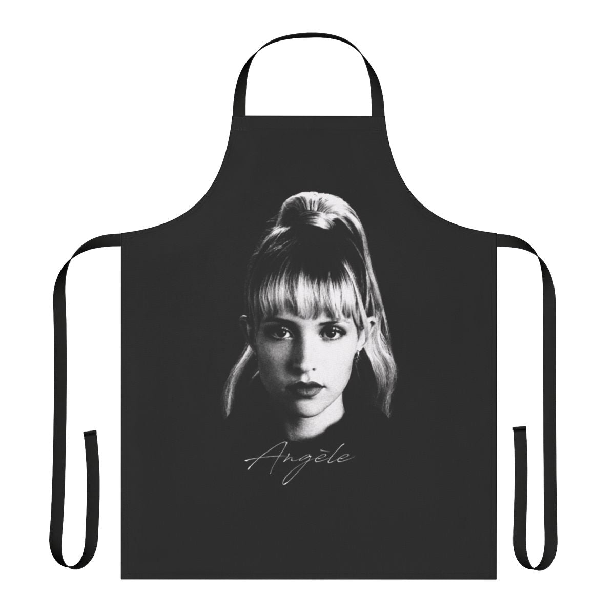 Angèle-inspired portrait apron for the French singer's fans