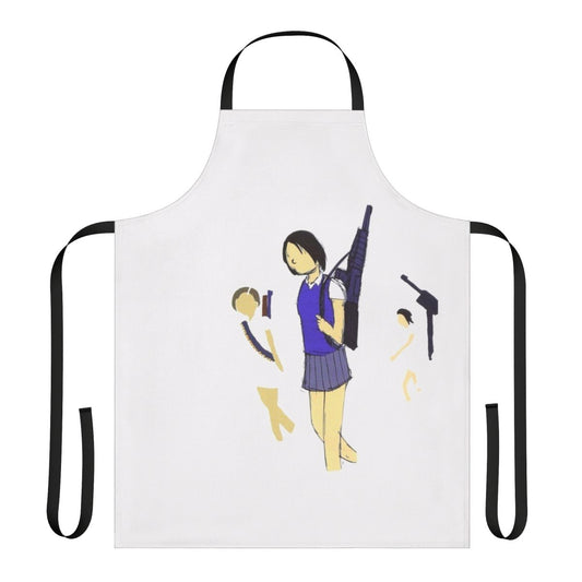 Apron featuring an artistic design inspired by the Japanese band "Number Girl"
