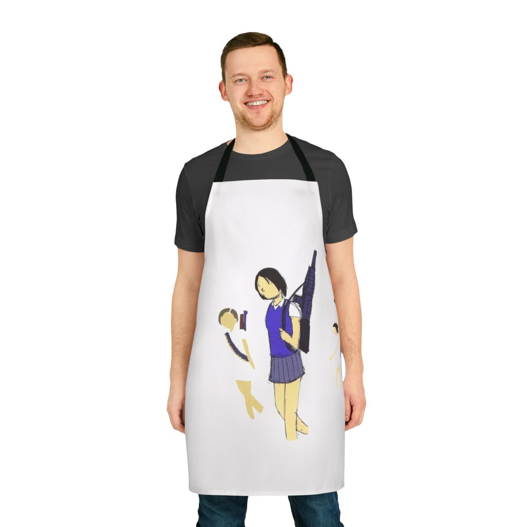 Apron featuring an artistic design inspired by the Japanese band "Number Girl"