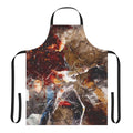 Artistic apron featuring the abstract Aztec Camera logo and imagery