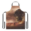 Artistic watercolor design of the battle on the desert planet Arrakis from the Dune 2020 movie.