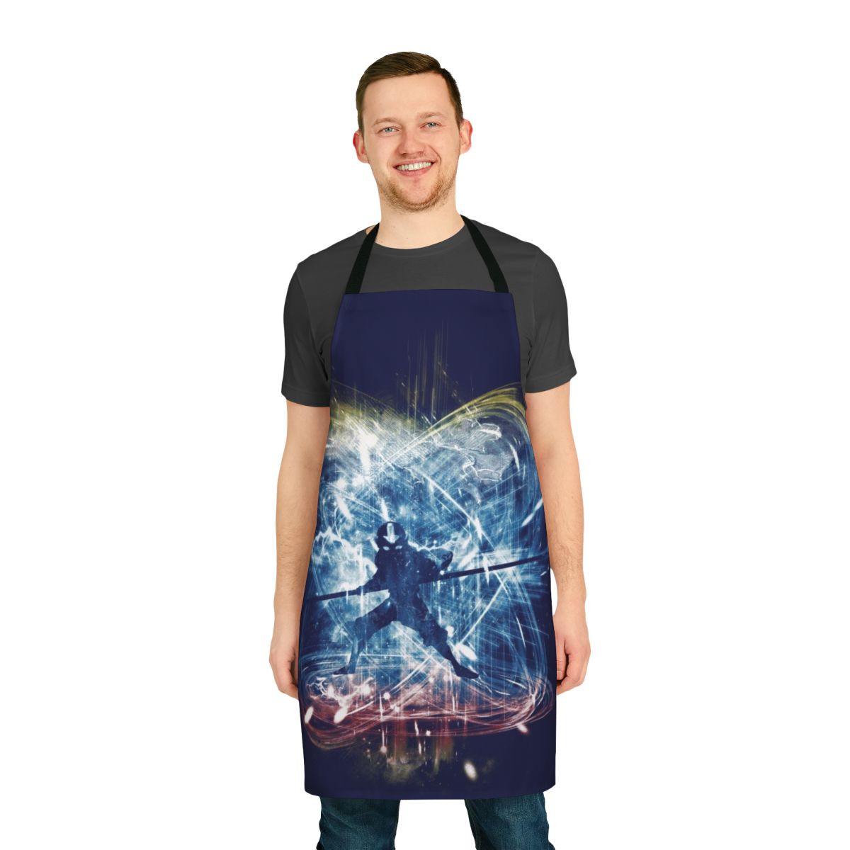 Elemental Storm Inspired Apron Featuring Anime-Style Artwork
