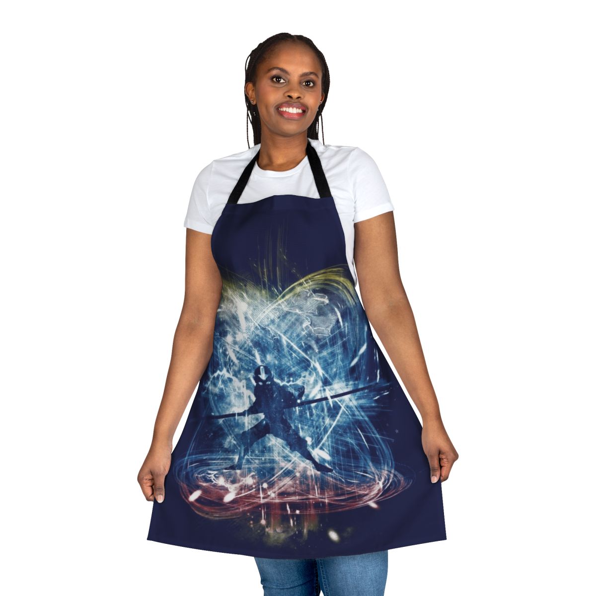 Elemental Storm Inspired Apron Featuring Anime-Style Artwork