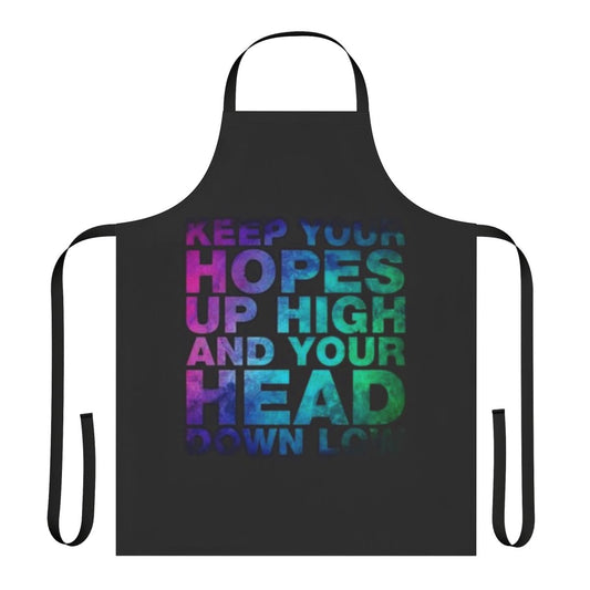 Hopes Up High Apron - Artistic Emo/Gothic Inspired Apron for Music Fans