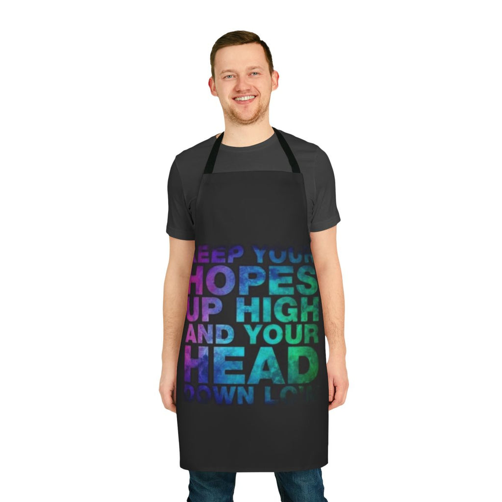 Hopes Up High Apron - Artistic Emo/Gothic Inspired Apron for Music Fans