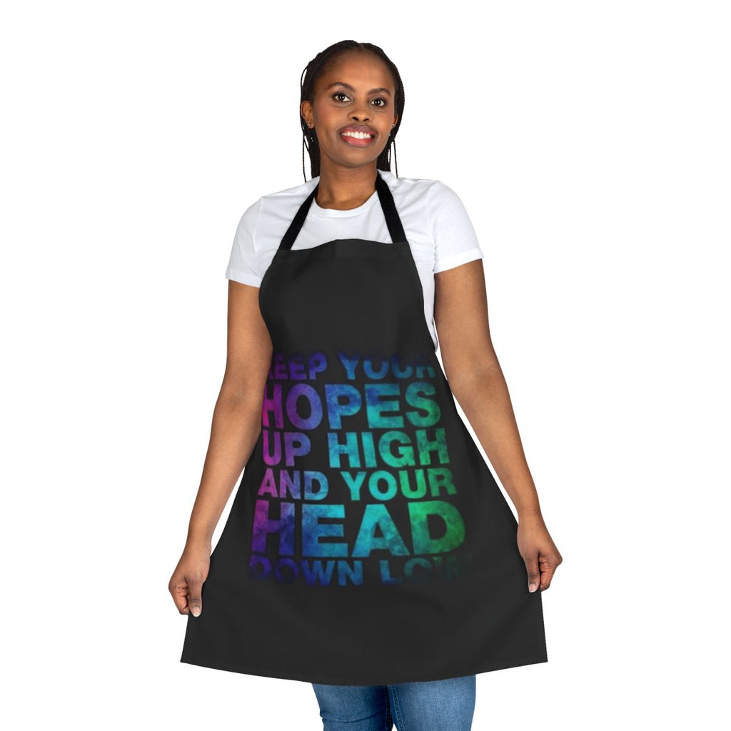 Hopes Up High Apron - Artistic Emo/Gothic Inspired Apron for Music Fans