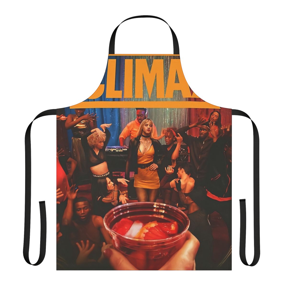 Artistically designed apron inspired by French cinema