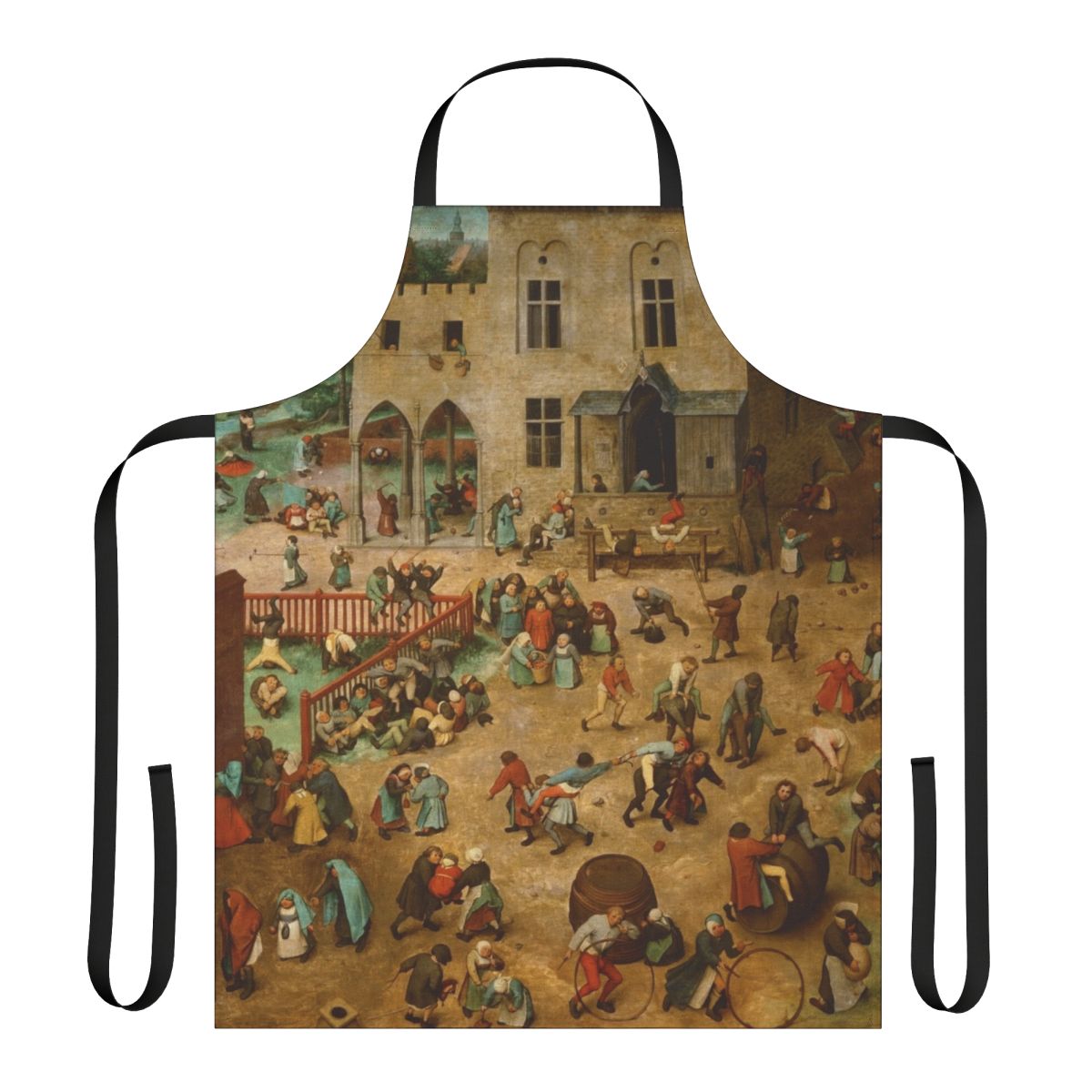 Apron featuring a harvest scene painting by Dutch Renaissance artist Pieter Bruegel the Elder