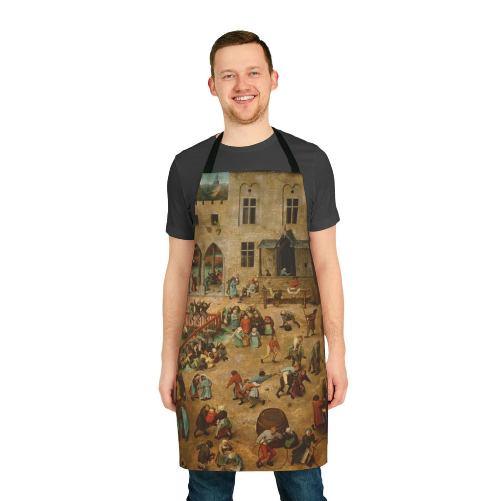 Apron featuring a harvest scene painting by Dutch Renaissance artist Pieter Bruegel the Elder