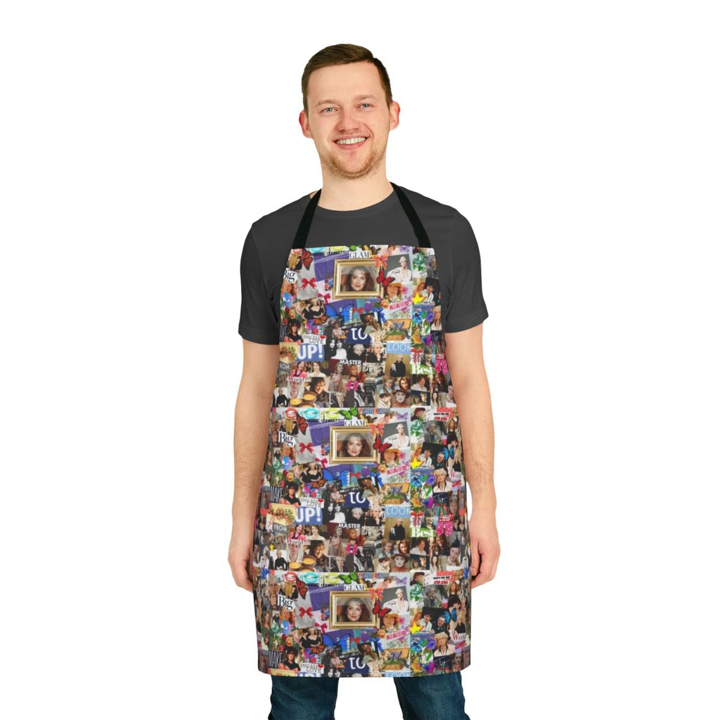 Meryl Streep Collage Print Apron with Artistic Design