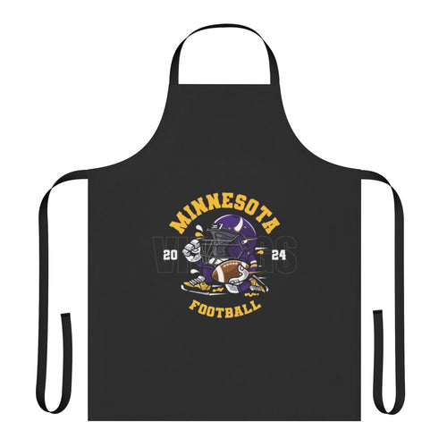 Unique apron design featuring the Minnesota Vikings logo and team colors