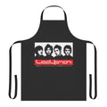 Colorful music-themed apron with abstract, psychedelic design