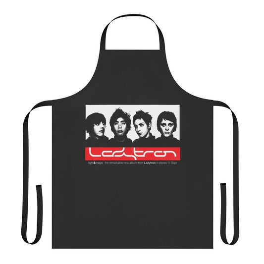 Colorful music-themed apron with abstract, psychedelic design