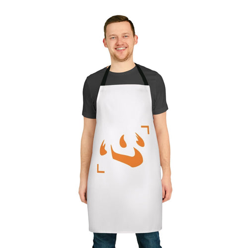 Artistic apron design featuring Isaac Netero's spirit and nen enhancement, inspired by Buddhist deities.