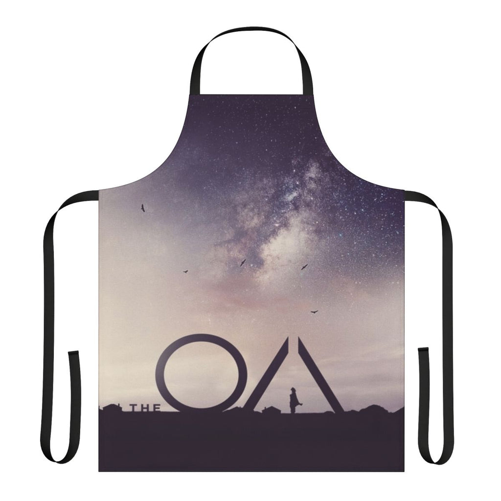 Artistic apron featuring imagery from the TV series The OA, including the 5 movements and landscape/nature themes.