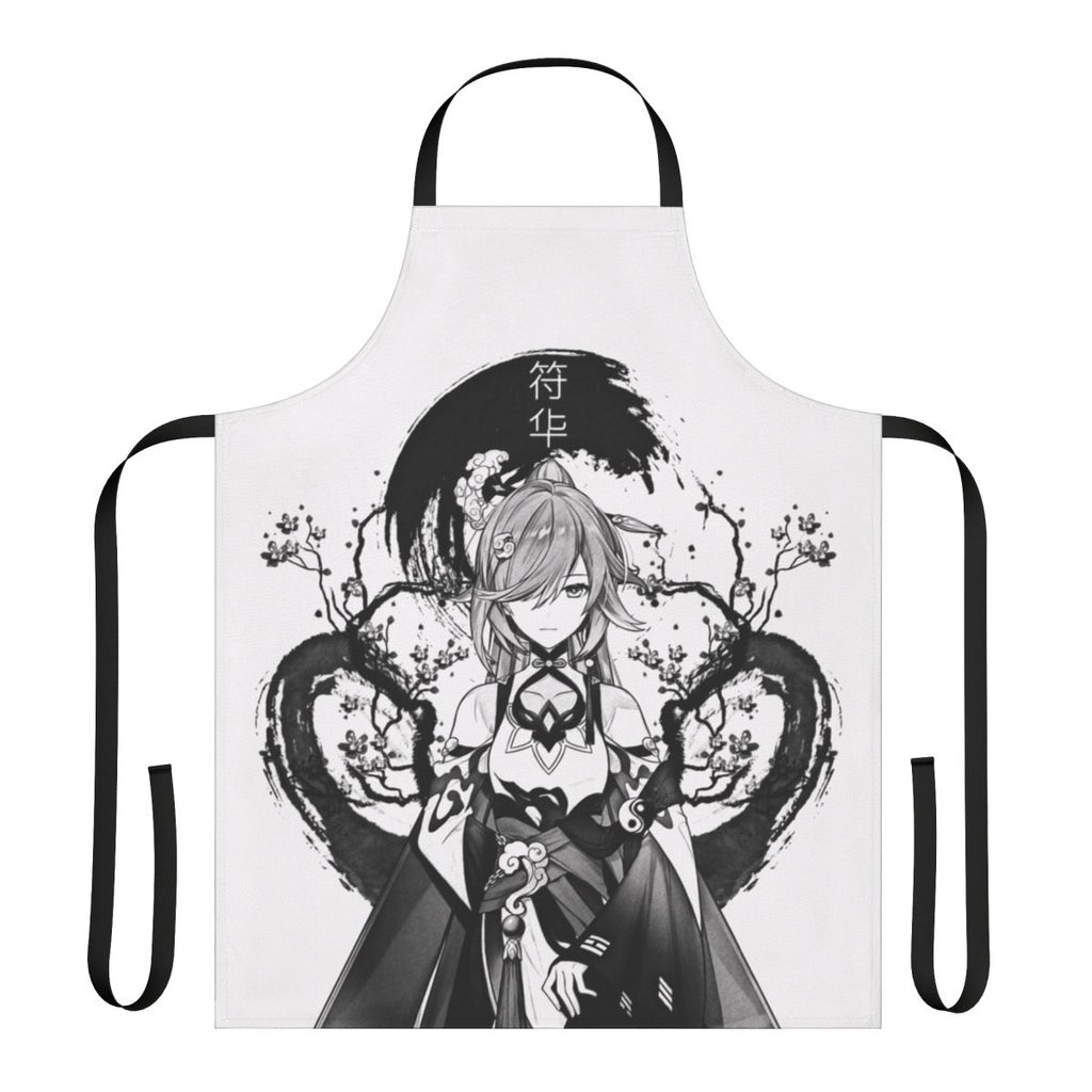 Quiet ink apron with fantasy, anime, and manga-inspired design