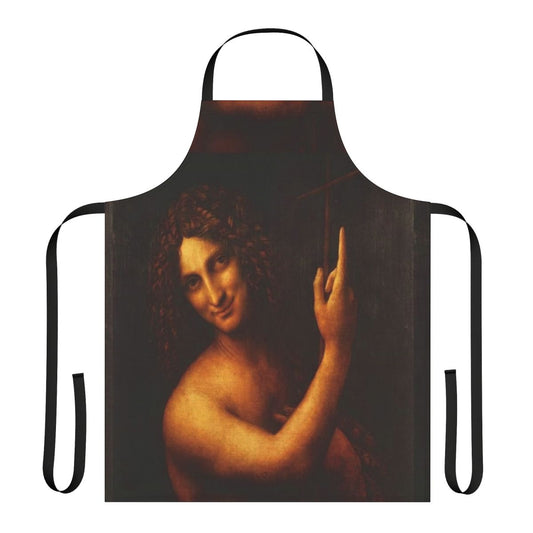 Apron featuring a painting of St. John the Baptist by Leonardo da Vinci