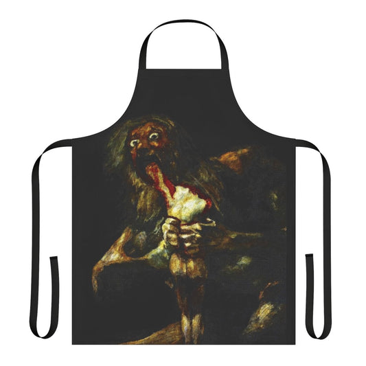 Apron featuring the painting "Saturn Devouring His Son" by Francisco Goya