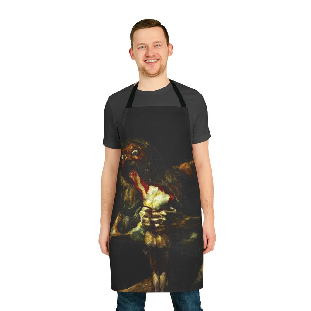 Apron featuring the painting "Saturn Devouring His Son" by Francisco Goya