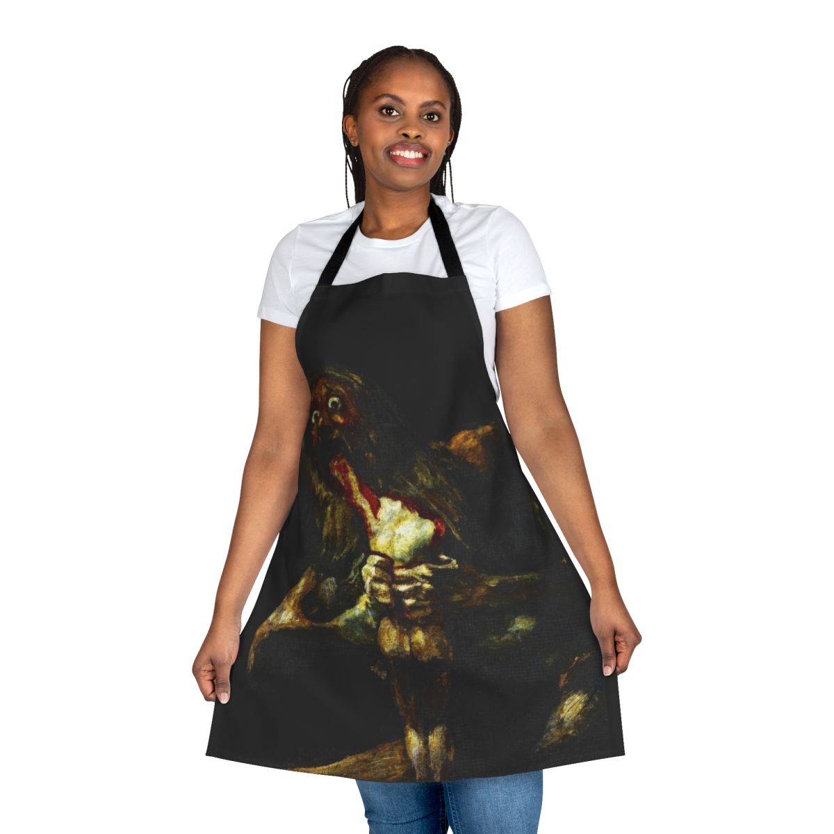 Apron featuring the painting "Saturn Devouring His Son" by Francisco Goya