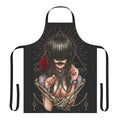 Artistic see no evil apron with a dark fantasy gothic witch design