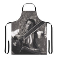 Apron featuring an artistic illustration of a sitar player