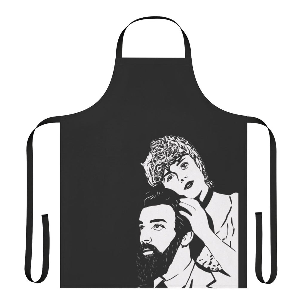 Artistic apron featuring a "Sunday in the Park with George" inspired design