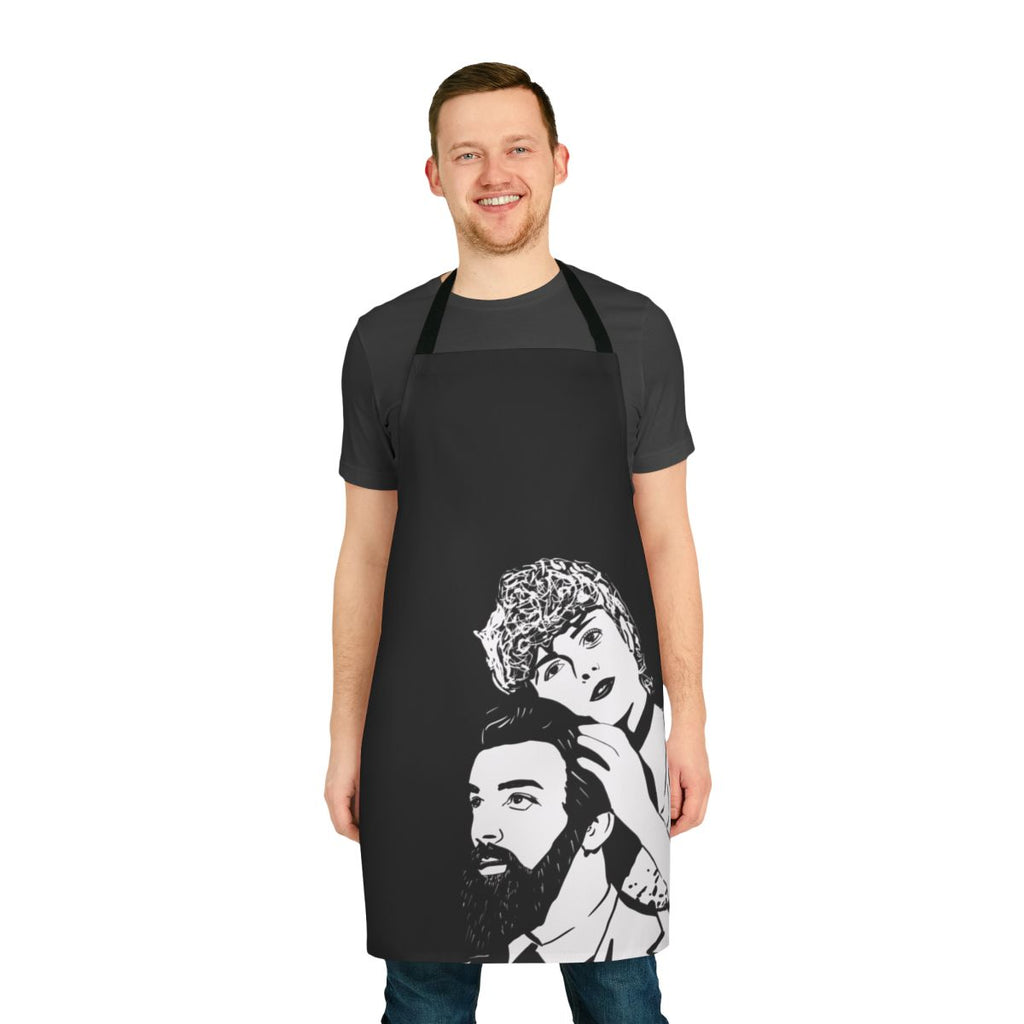 Artistic apron featuring a "Sunday in the Park with George" inspired design