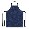 Stylized apron with abstract waves and ocean imagery