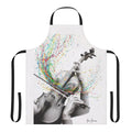 Artistic violin solo design printed on a high-quality kitchen apron for musicians and music enthusiasts.