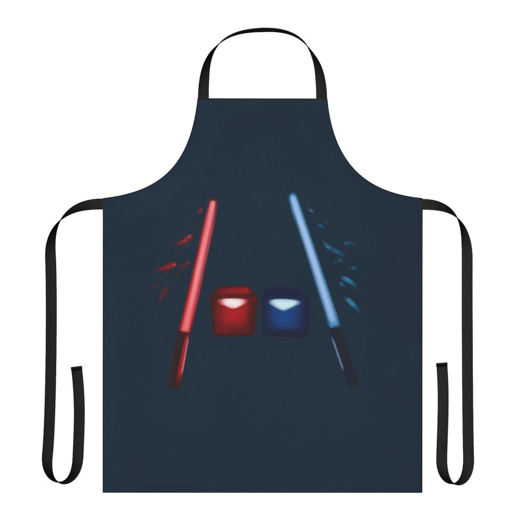 Artsy and stylish custom-designed Beat Saber apron for VR gaming enthusiasts