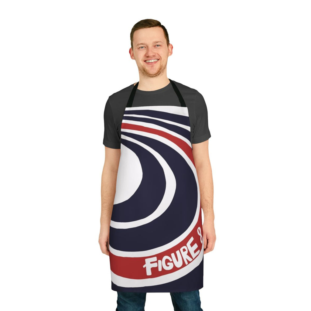 Apron featuring abstract design inspired by Elliott Smith's album "Figure 8"