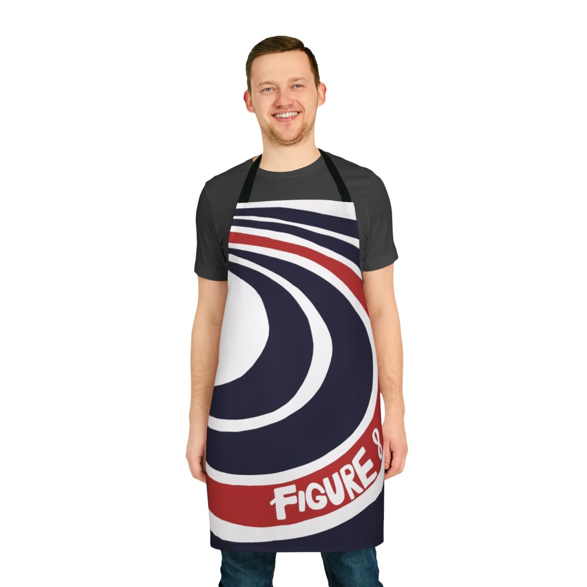 Apron featuring abstract design inspired by Elliott Smith's album "Figure 8"