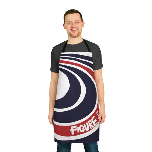 Apron featuring abstract design inspired by Elliott Smith's album "Figure 8"