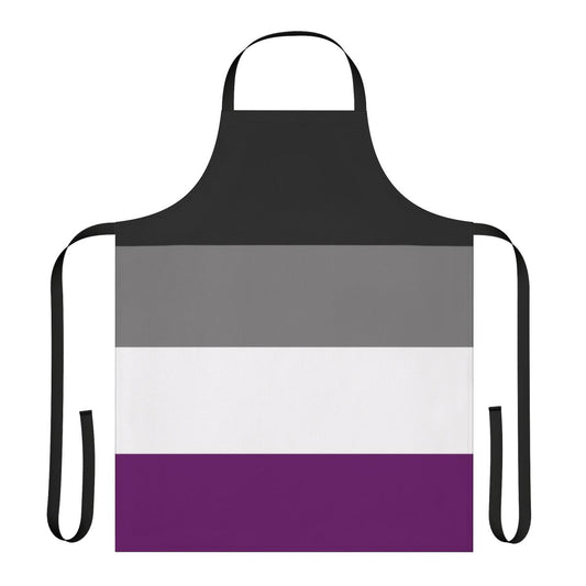 Asexual Pride Flag Inspired Apron with Bold Colors and Designs