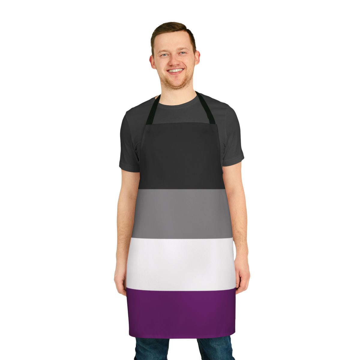 Asexual Pride Flag Inspired Apron with Bold Colors and Designs