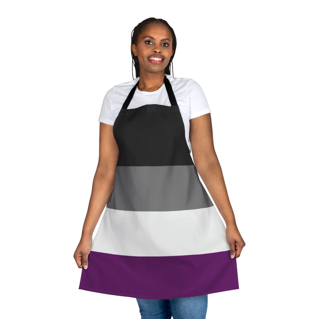 Asexual Pride Flag Inspired Apron with Bold Colors and Designs