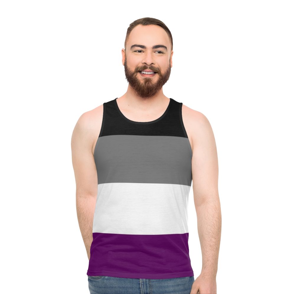 Unisex asexual pride flag tank top