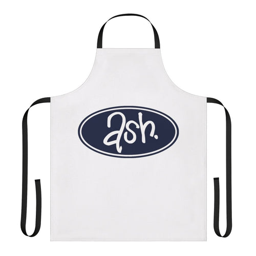 Ash-inspired band logo printed on an apron for music fans