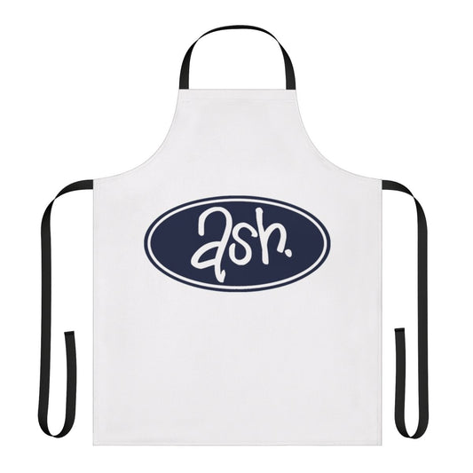 Ash-inspired band logo printed on an apron for music fans