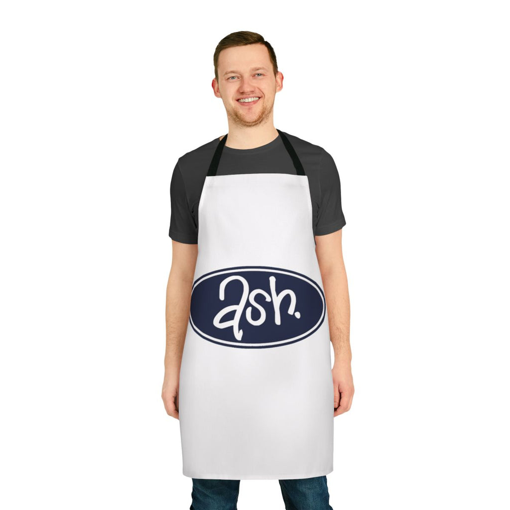 Ash-inspired band logo printed on an apron for music fans