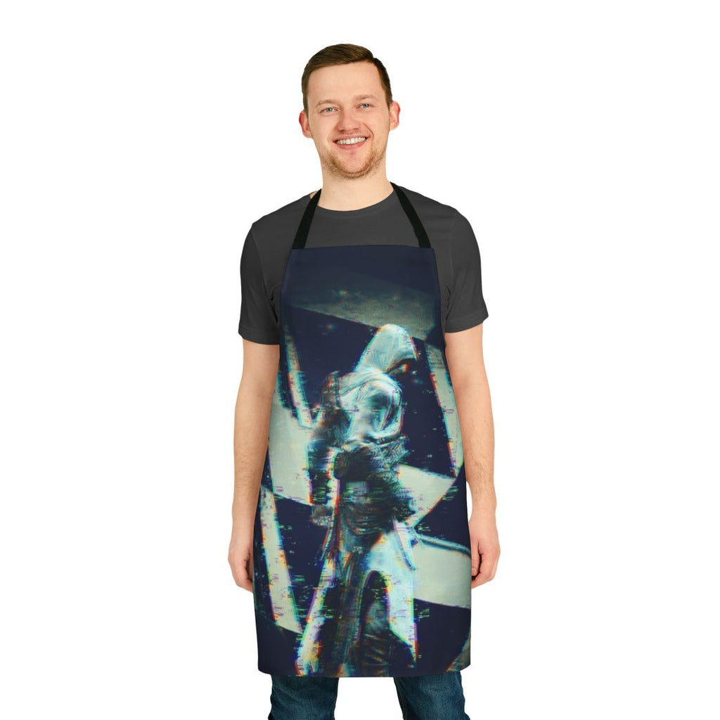 Assassin-Inspired Glitch Apron for Gamers and Anime Fans